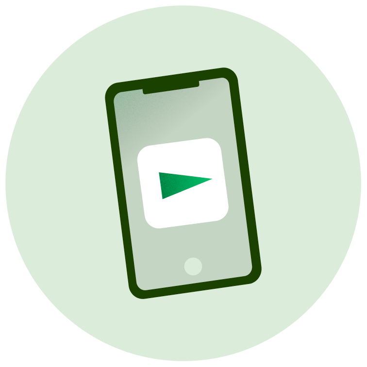 Icono de un móvil con el icono de la App Tarjeta El Corte Inglés