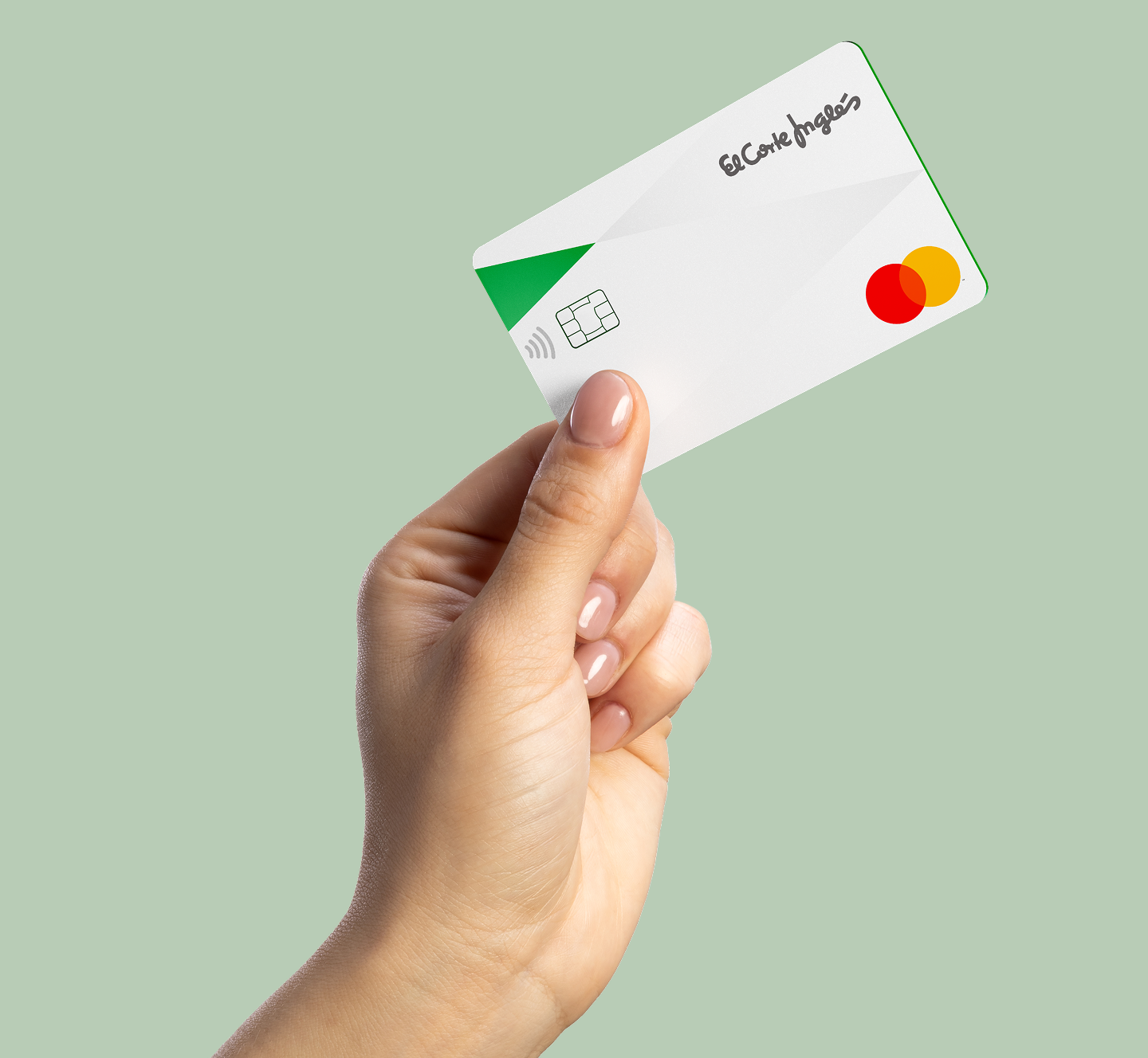 Una mano sujetando la Tarjeta El Corte Inglés